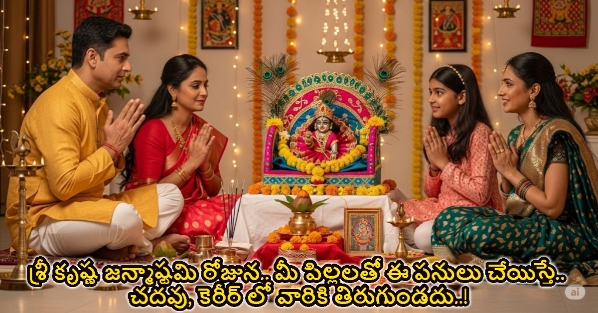 శ్రీ కృష్ణ జన్మాష్టమి రోజున.. మీ పిల్లలతో ఈ పనులు చేయిస్తే.. చదవు, కెరీర్ లో వారికి తిరుగుండదు..!