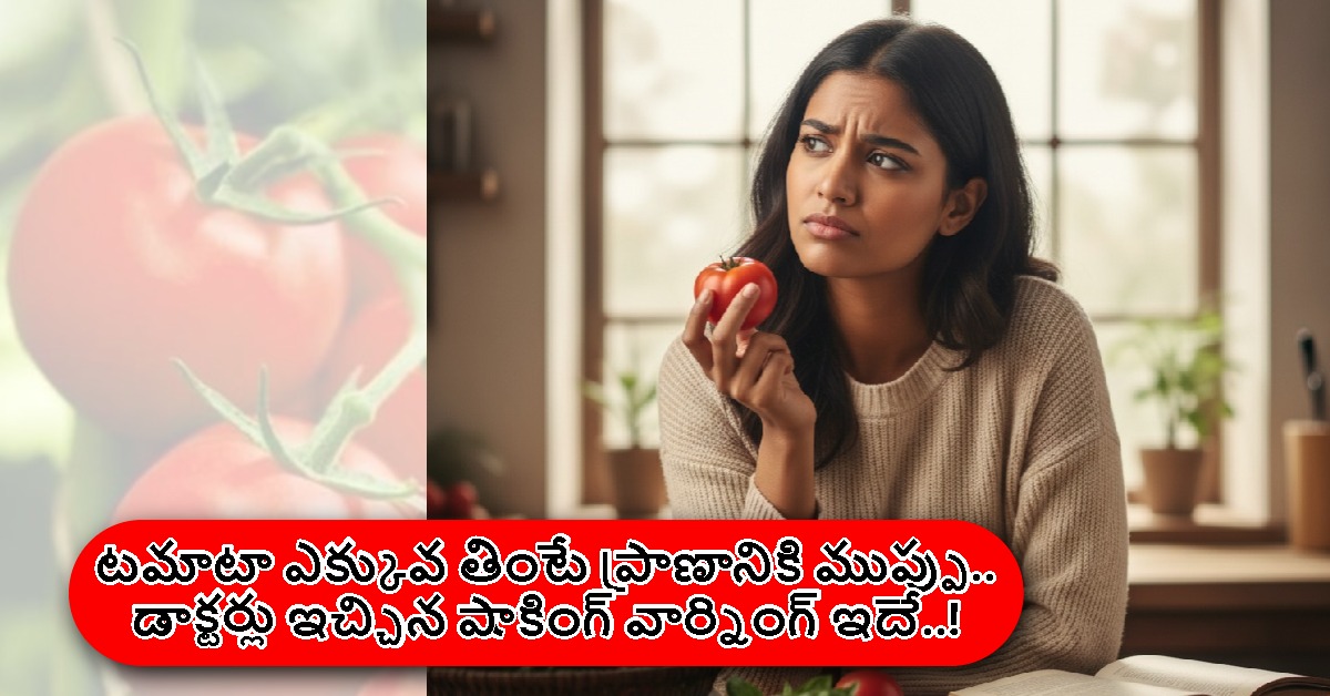 Tomato: టమాటా ఎక్కువ తింటే ప్రాణానికి ముప్పే.. డాక్టర్లు ఇచ్చిన షాకింగ్ వార్నింగ్ ఇదే..!