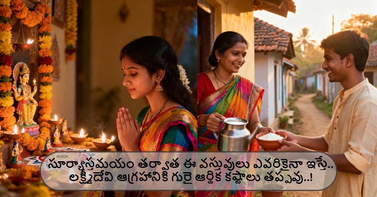 Vastu Tips: సూర్యాస్తమయం తర్వాత ఈ వస్తువులు ఎవరికైనా ఇస్తే.. లక్ష్మీదేవి ఆగ్రహానికి గురై ఆర్థిక కష్టాలు తప్పవు..!