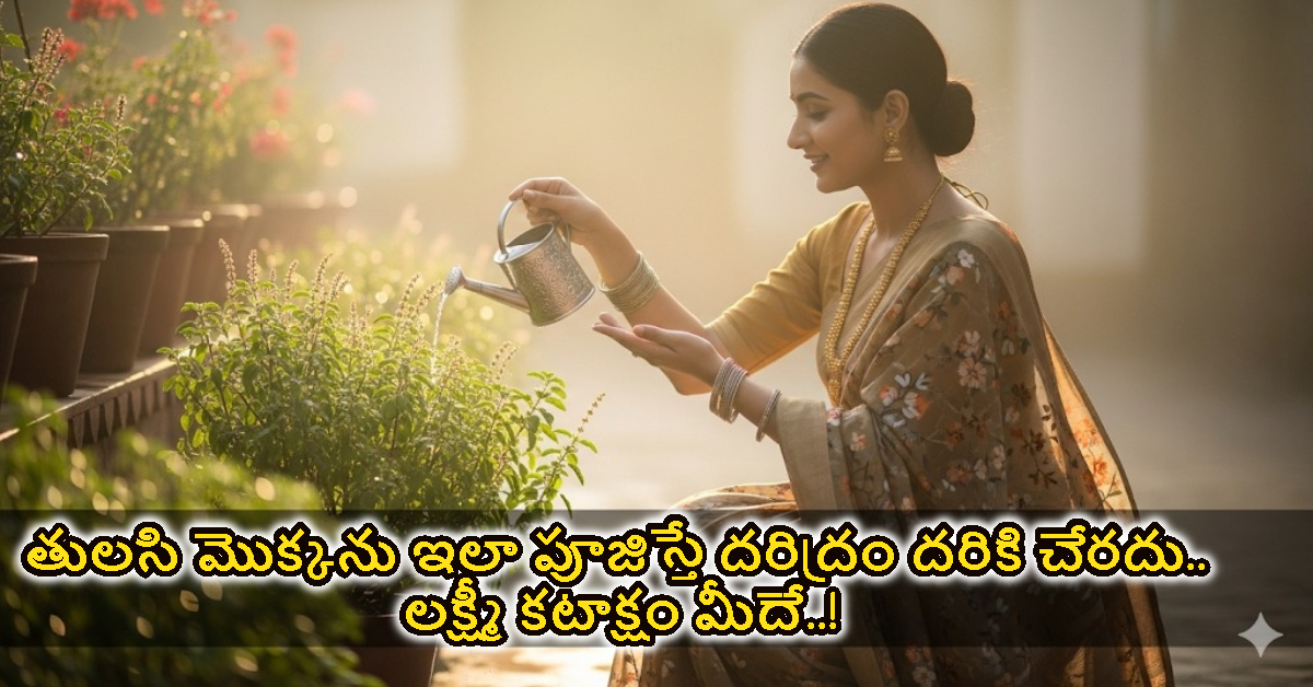 తులసి మొక్కను ఇలా పూజిస్తే దరిద్రం దరికి చేరదు.. లక్ష్మీ కటాక్షం మీదే..!