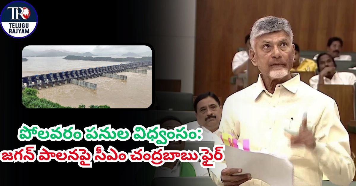 Chandrababu On YSRCP Government: పోలవరం పనుల విధ్వంసం: జగన్ పాలనపై సీఎం చంద్రబాబు ఫైర్