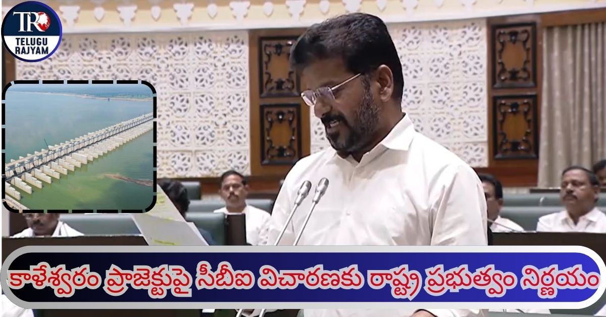 Kaleshwaram Project: కాళేశ్వరం ప్రాజెక్టుపై సీబీఐ విచారణకు రాష్ట్ర ప్రభుత్వం నిర్ణయం: అసెంబ్లీలో సీఎం ప్రకటన
