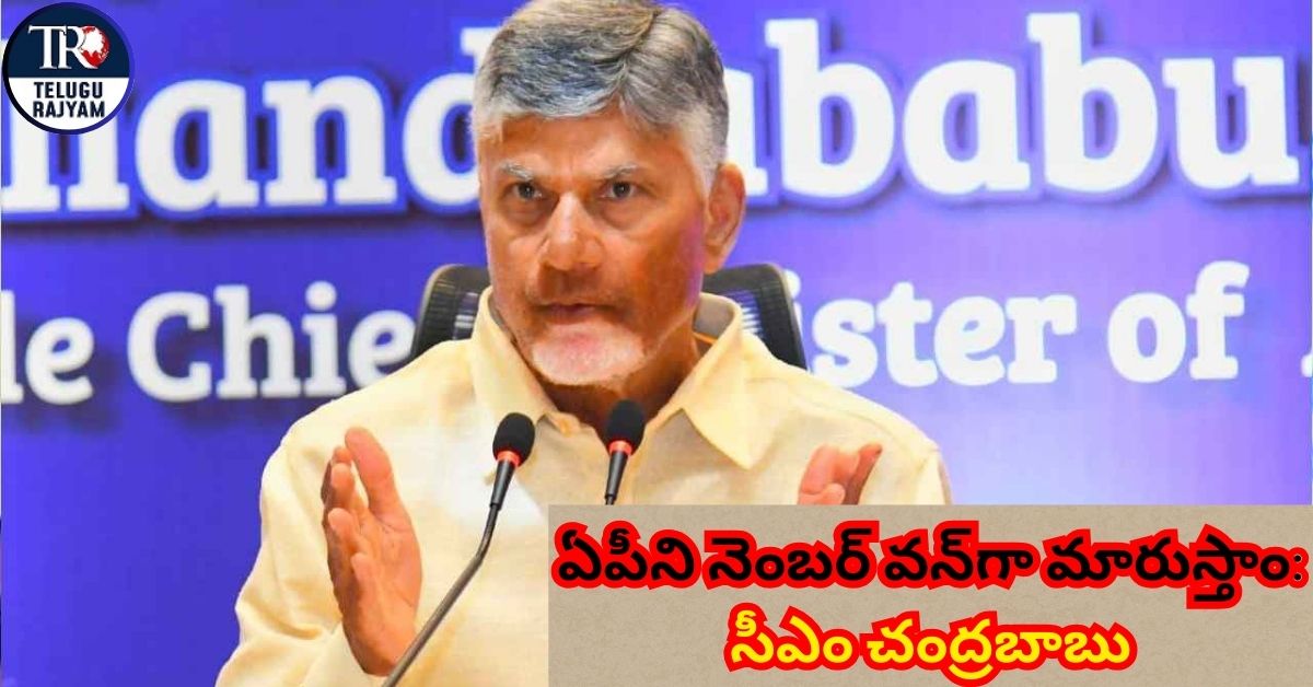 CM Chandrababu: ఏపీని నెంబర్ వన్‌‌గా మారుస్తాం: సీఎం చంద్రబాబు