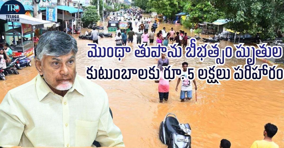 Chandrababu: మొంథా తుపాను బీభత్సం మృతుల కుటుంబాలకు రూ. 5 లక్షలు పరిహారం – సీఎం నారా చంద్రబాబు