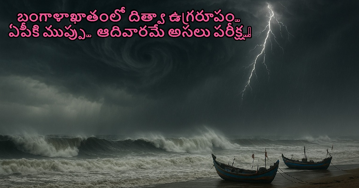 బంగాళాఖాతంలో దిత్వా ఉగ్రరూపం.. ఏపీకి ముప్పు.. ఆదివారమే అసలు పరీక్ష..!