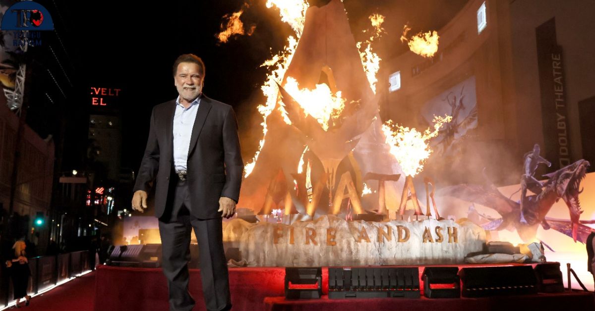 టెర్మినేటర్ నటుడు అర్నాల్డ్ ష్వార్జెనెగర్, డైరెక్టర్ జేమ్స్ కామెరాన్‌తో కలిసి “అవతార్: ఫైర్ అండ్ ఆష్” ప్రీమియర్‌ చూశారు