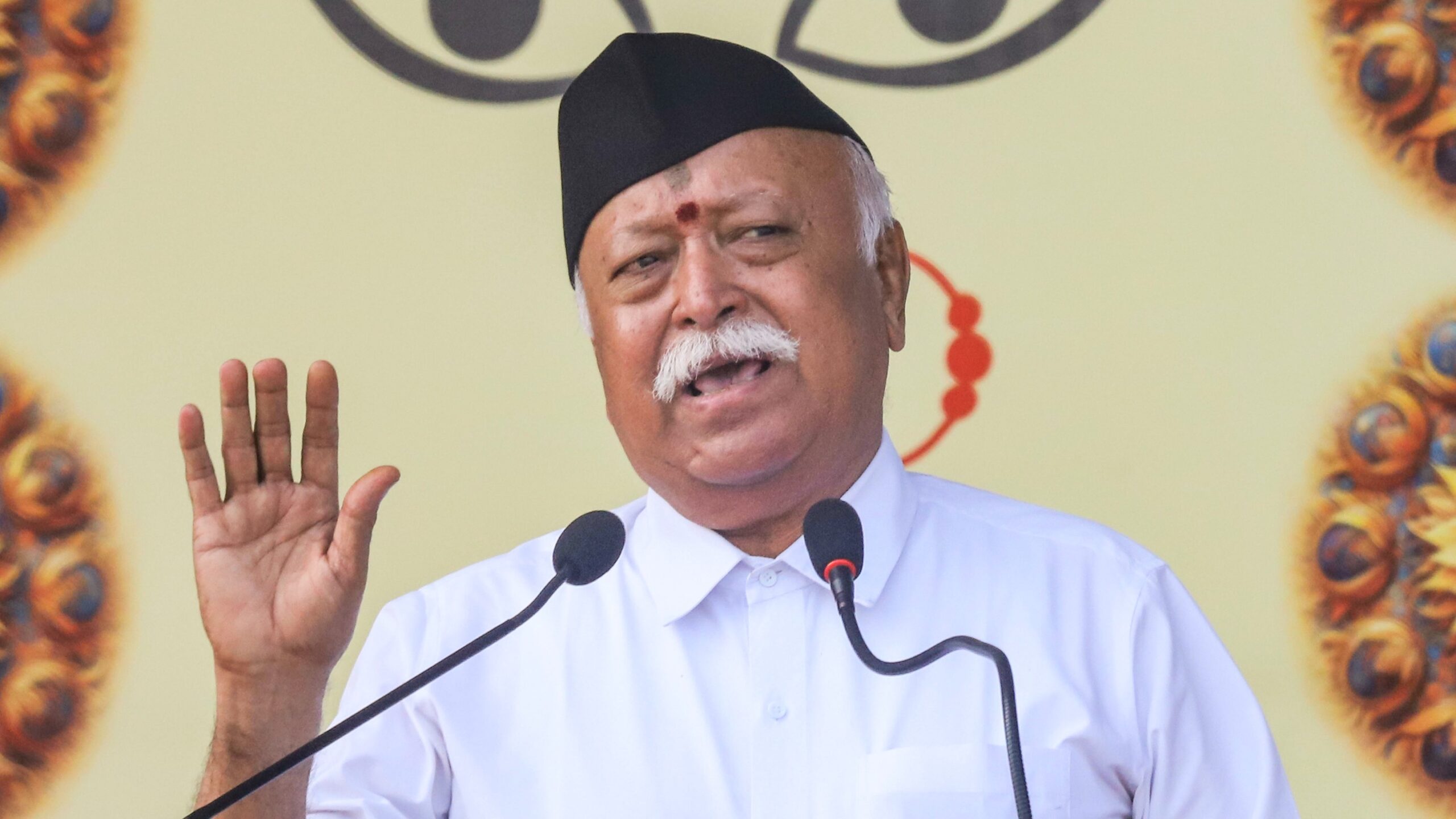 RSS chief Mohan Bhagwat during US tour